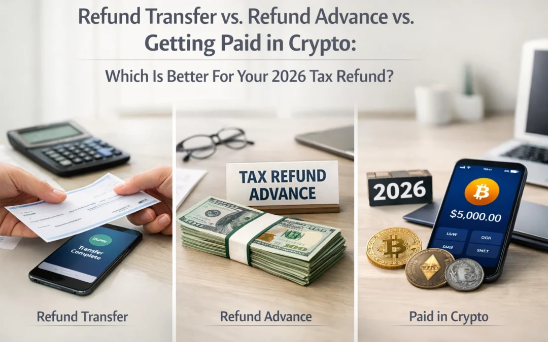 Refund Transfer vs. Refund Advance vs. Getting Paid in Crypto: Which Is Better For Your 2026 Tax Refund?