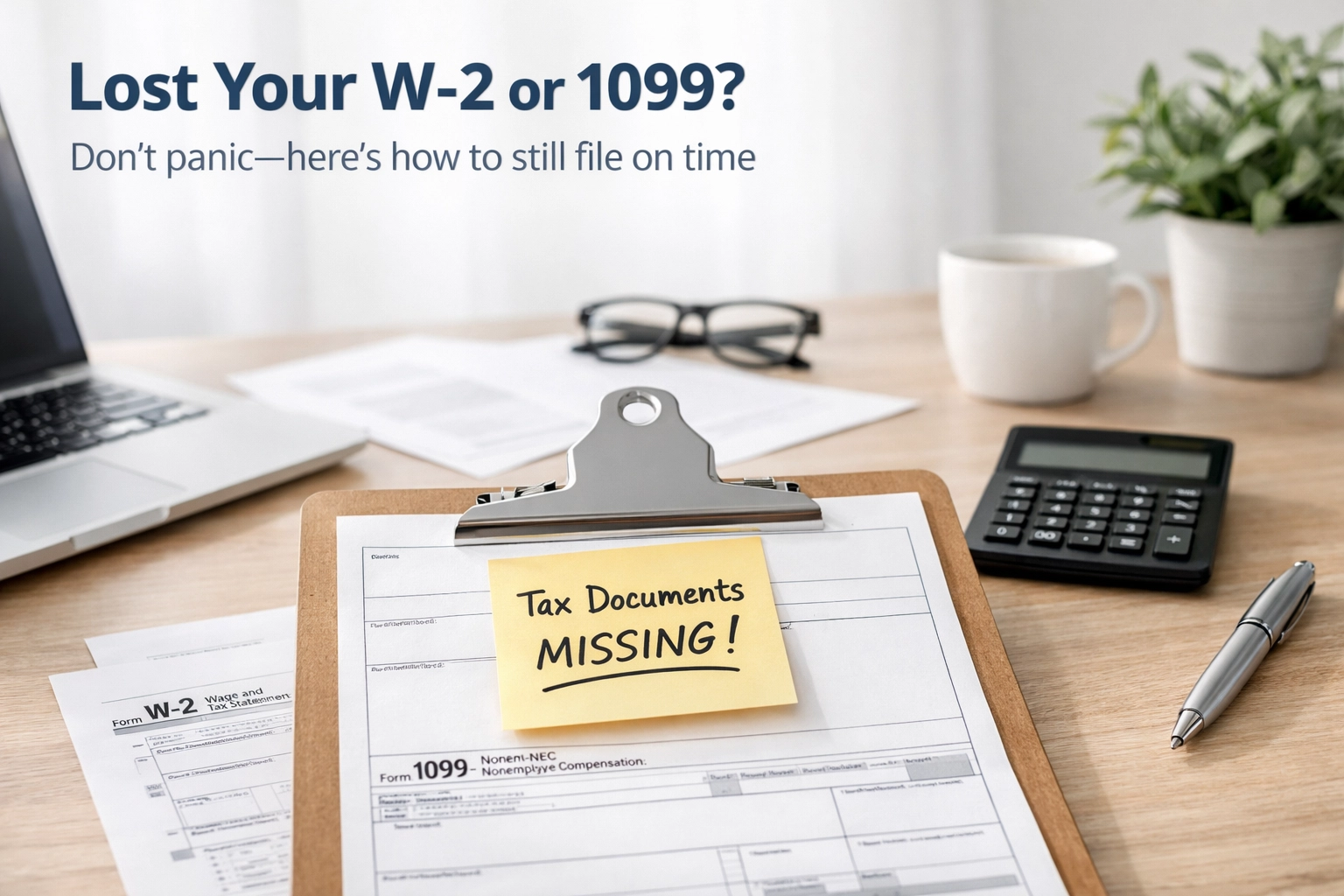 Lost Your W-2 or 1099? Don’t panic: here’s how to still file on time