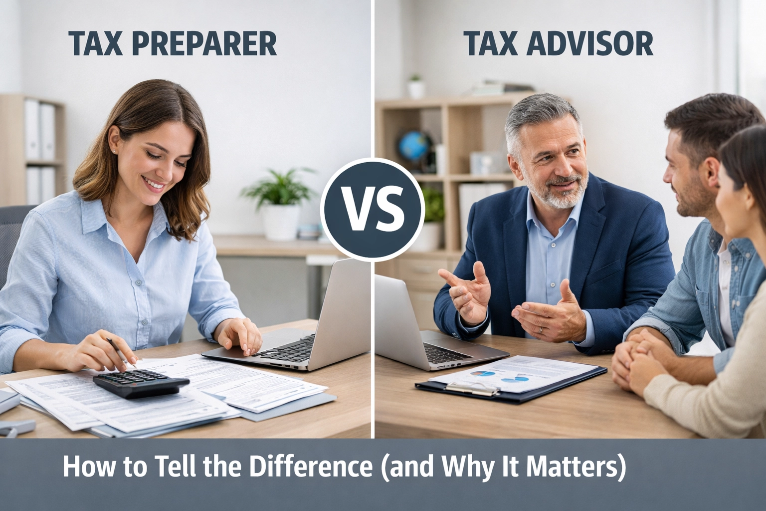 Tax Preparer vs. Tax Advisor: How to Tell the Difference (and Why It Matters)
